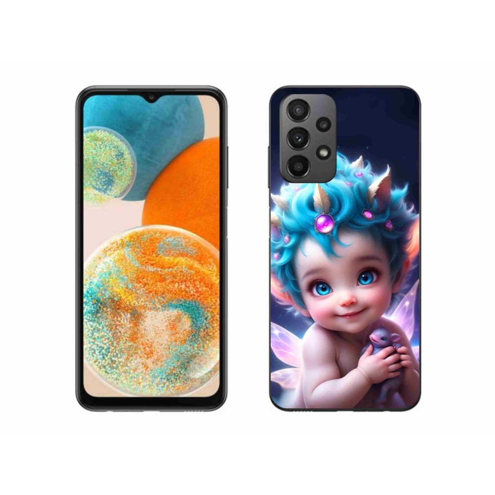Gelový kryt mmCase na Samsung Galaxy A23 4G/5G - dítě s motýlími křídly