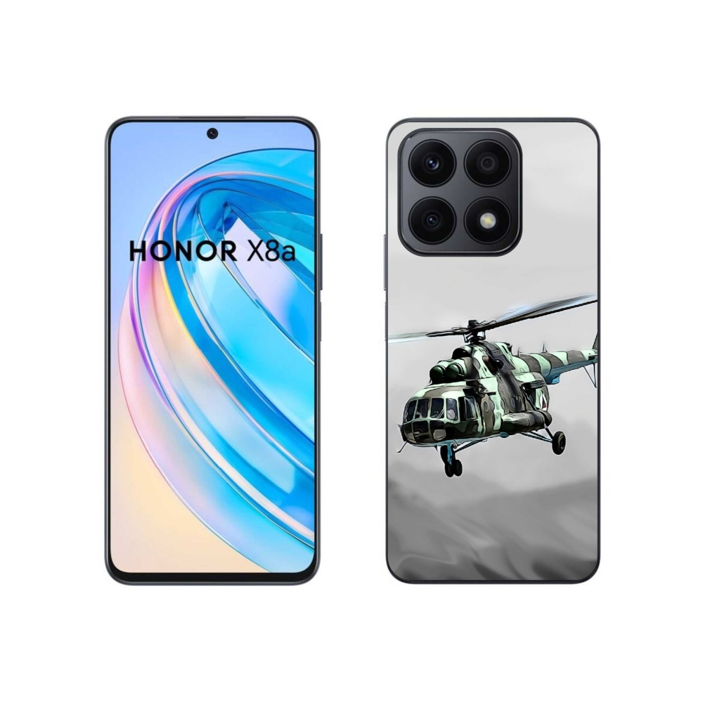 Gelový kryt mmCase na Honor X8a - vojenský vrtulník