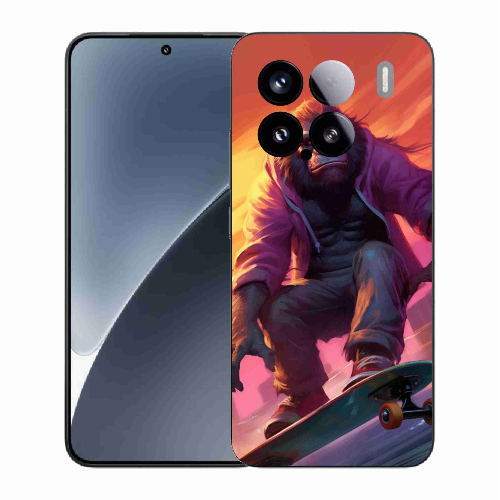 Gelový kryt mmCase na Xiaomi 15 - gorila na skateboardu