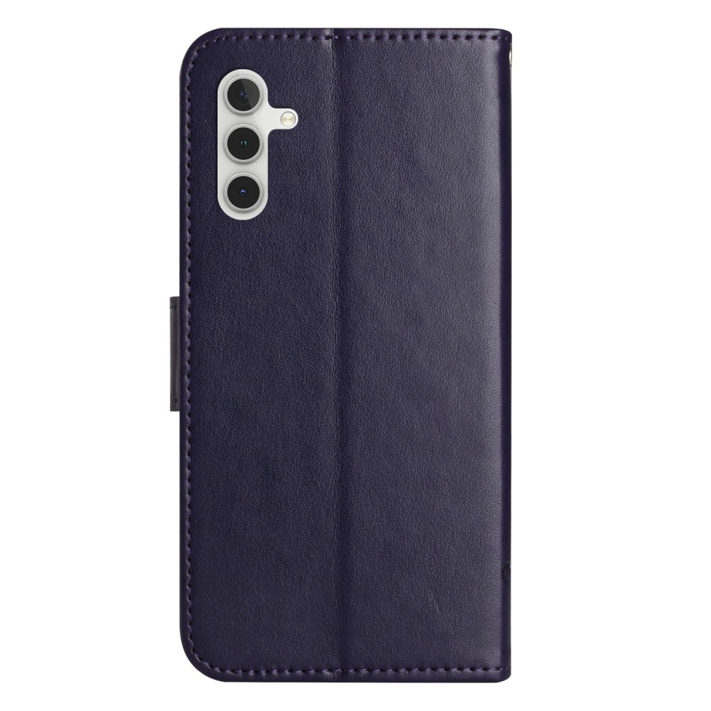 Flower knížkové pouzdro na Samsung Galaxy A26 5G - tmavěfialové
