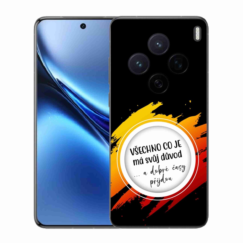 Gelový kryt mmCase na Vivo X200 5G - citát 3 černé pozadí