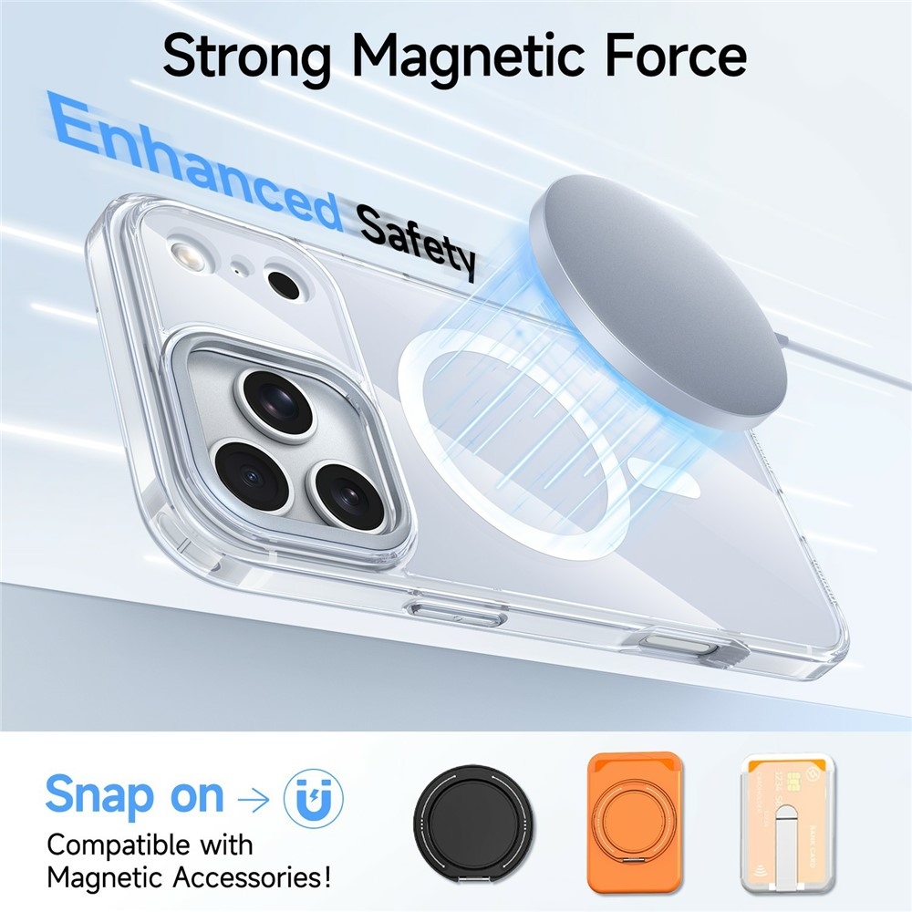 Bleeze gelový obal s pevnými zády a MagSafe na iPhone 18 Pro Max/17 Pro Max - bílý