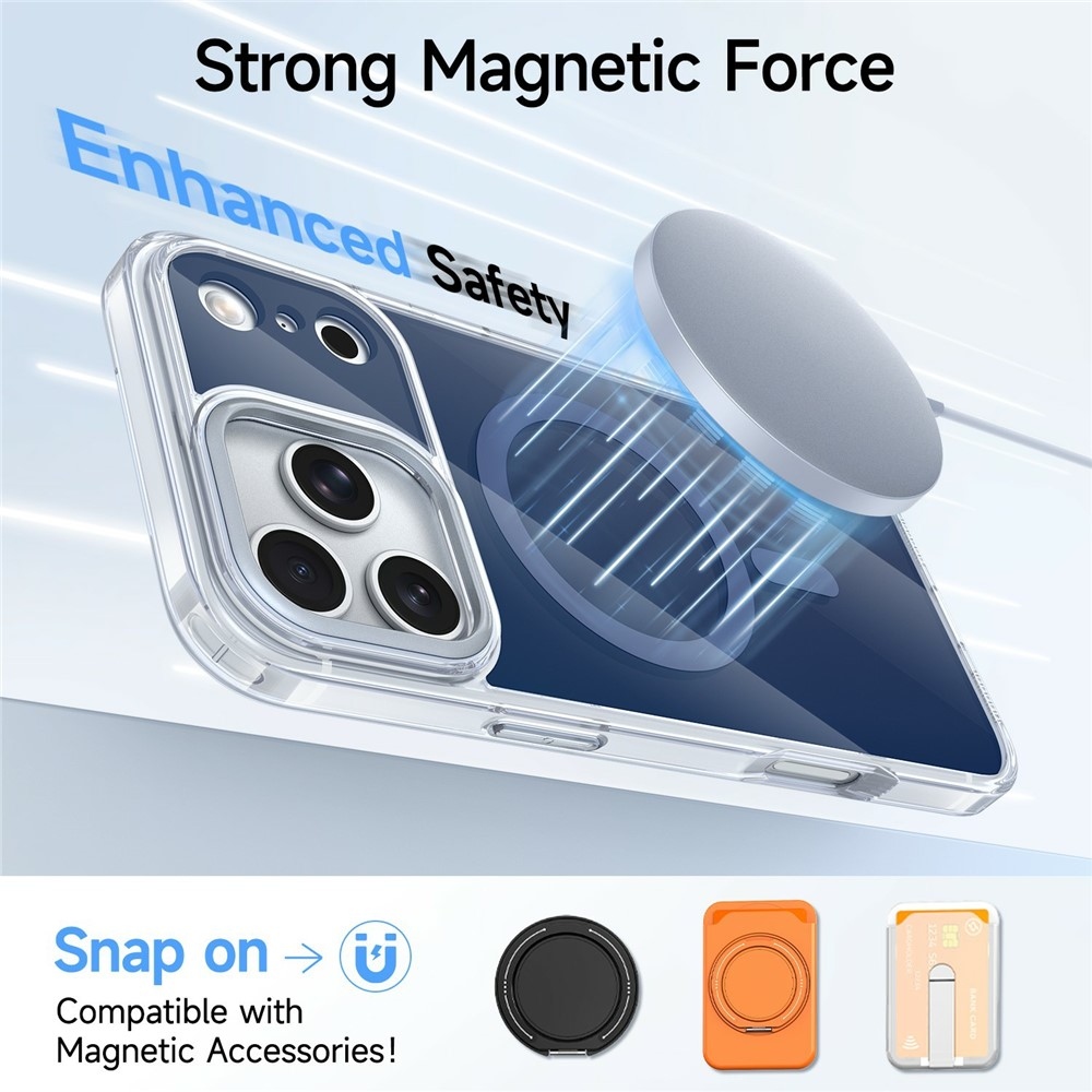 Bleeze gelový obal s pevnými zády a MagSafe na iPhone 18 Pro Max/17 Pro Max - modrý
