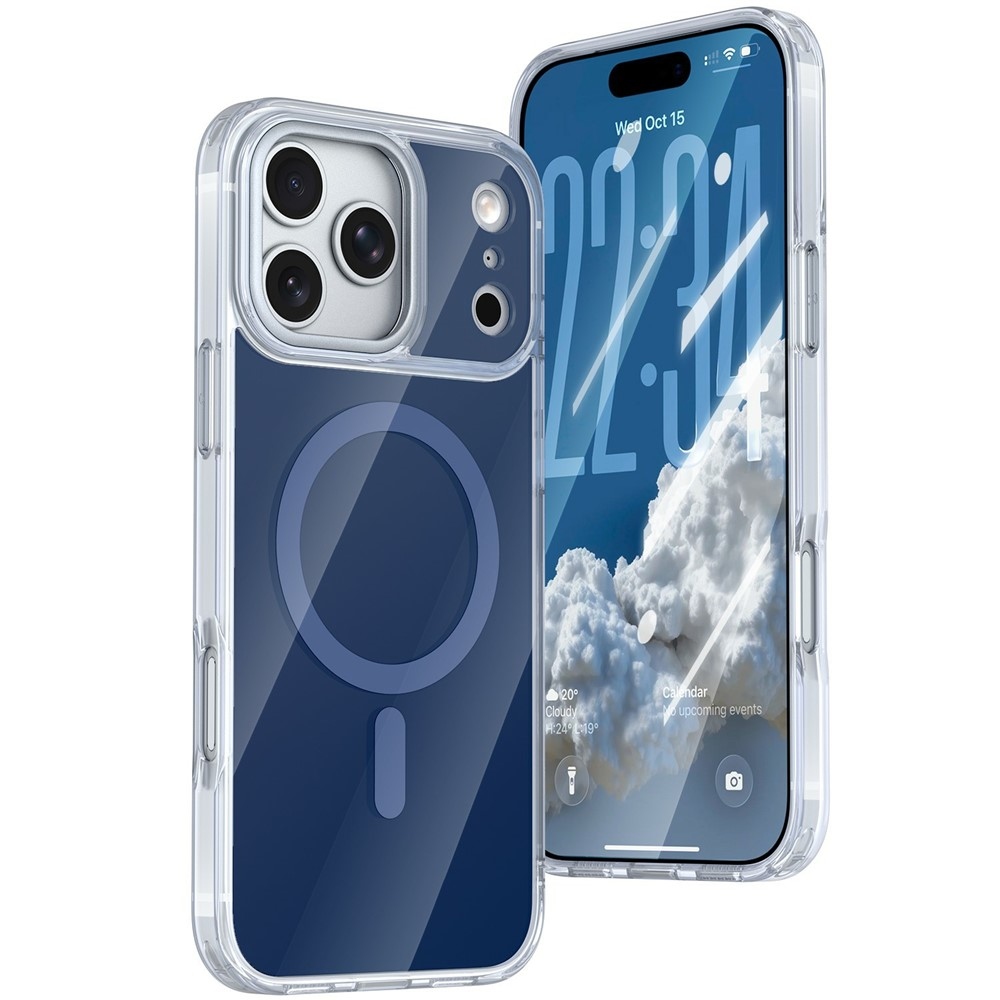 Bleeze gelový obal s pevnými zády a MagSafe na iPhone 18 Pro Max/17 Pro Max - modrý
