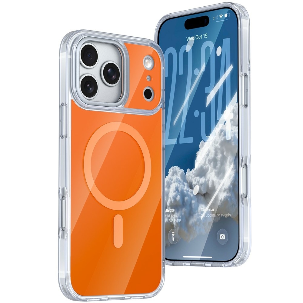 Bleeze gelový obal s pevnými zády a MagSafe na iPhone 18 Pro Max/17 Pro Max - oranžový