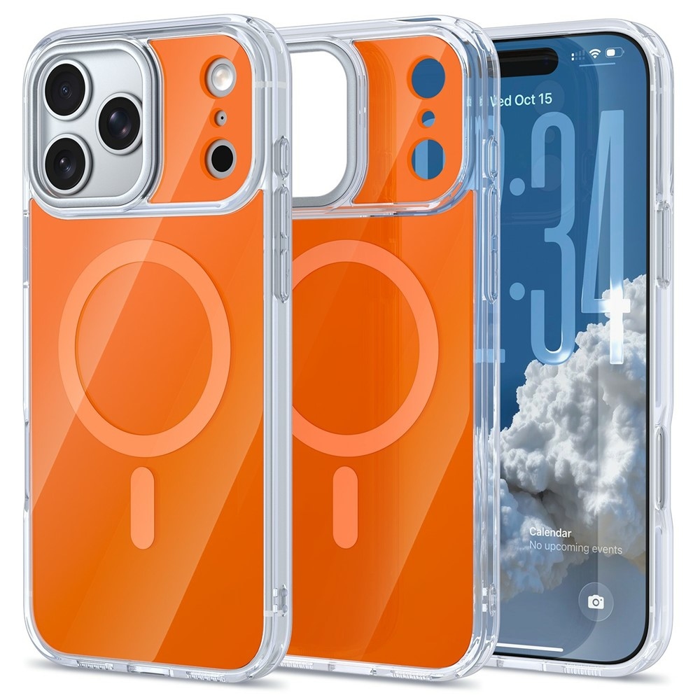 Bleeze gelový obal s pevnými zády a MagSafe na iPhone 18 Pro Max/17 Pro Max - oranžový