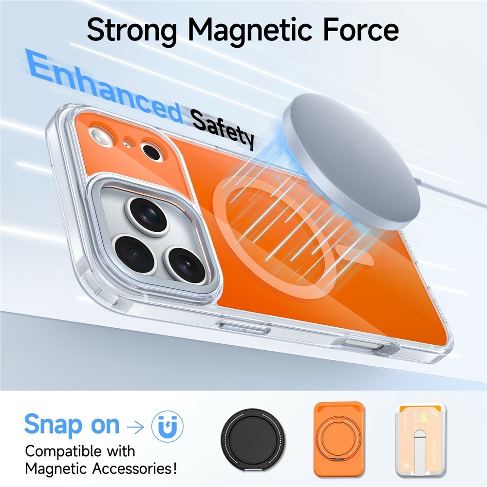 Bleeze gelový obal s pevnými zády a MagSafe na iPhone 18 Pro Max/17 Pro Max - oranžový