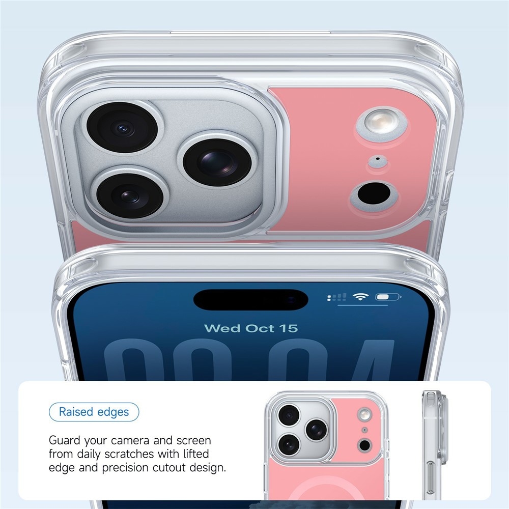 Bleeze gelový obal s pevnými zády a MagSafe na iPhone 18 Pro Max/17 Pro Max - růžový