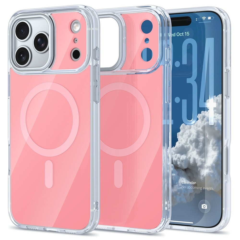 Bleeze gelový obal s pevnými zády a MagSafe na iPhone 18 Pro Max/17 Pro Max - růžový