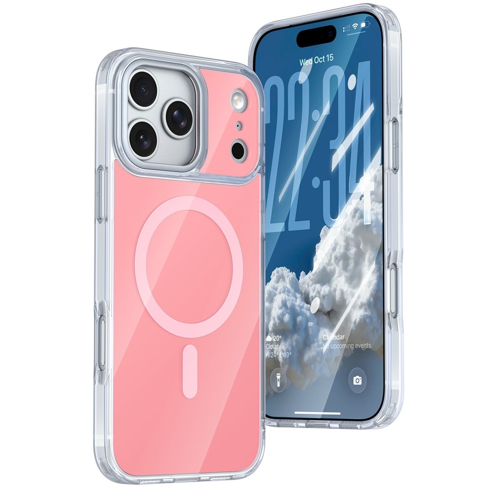 Bleeze gelový obal s pevnými zády a MagSafe na iPhone 18 Pro Max/17 Pro Max - růžový
