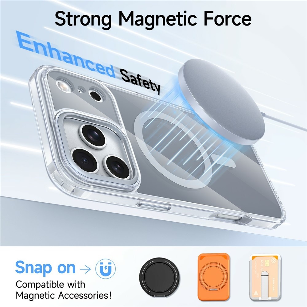 Bleeze gelový obal s pevnými zády a MagSafe na iPhone 18 Pro Max/17 Pro Max - šedý