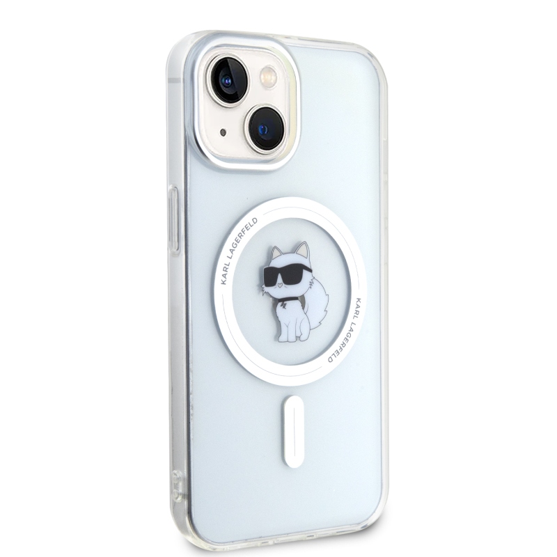 Karl Lagerfeld IML Choupette MagSafe Zadní Kryt pro iPhone 15 - průhledný