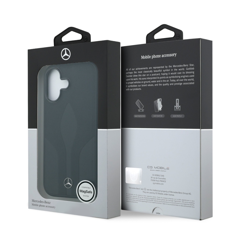 Mercedes Leather The Move MagSafe Zadní Kryt pro iPhone 17 Black