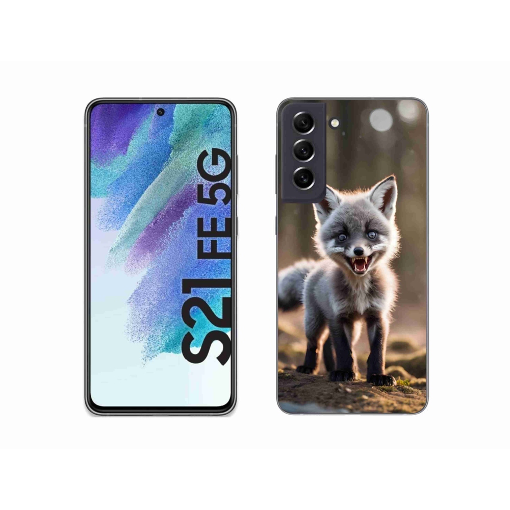Gelový kryt mmCase na Samsung Galaxy S21 FE 5G - rozzuřená liška