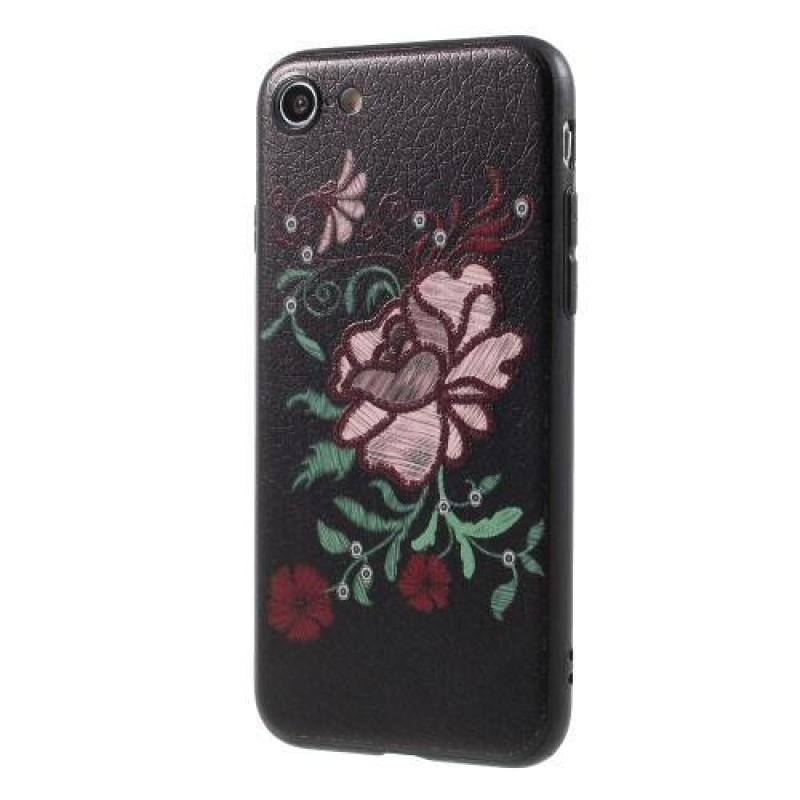 Bloom gelový obal na iPhone 8 a iPhone 7 - růžový květ