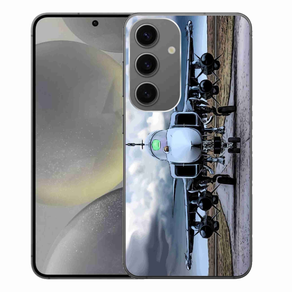 Gelový kryt mmCase na Samsung Galaxy S24+ - vojenské letadlo
