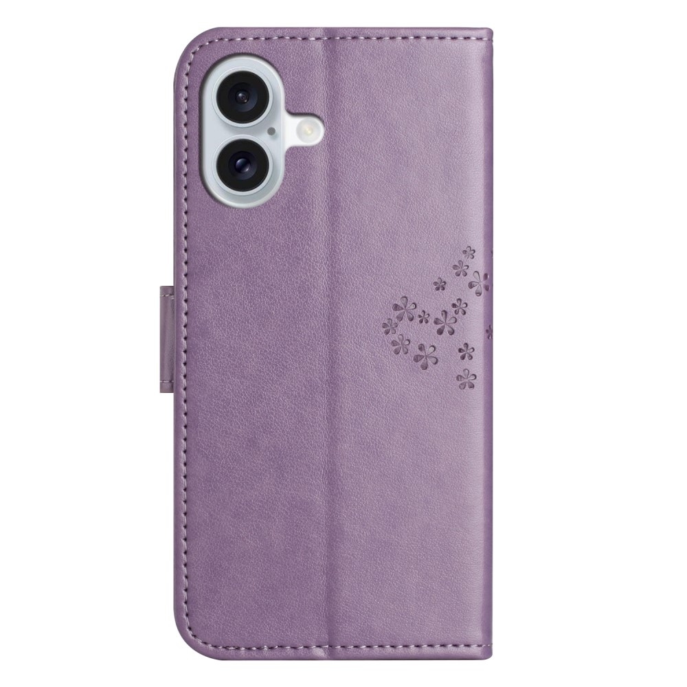 Tree knížkové pouzdro na iPhone 16 - světlefialové
