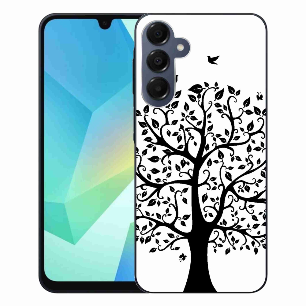 Gelový kryt mmCase na Samsung Galaxy A16 4G/5G - černobílý strom