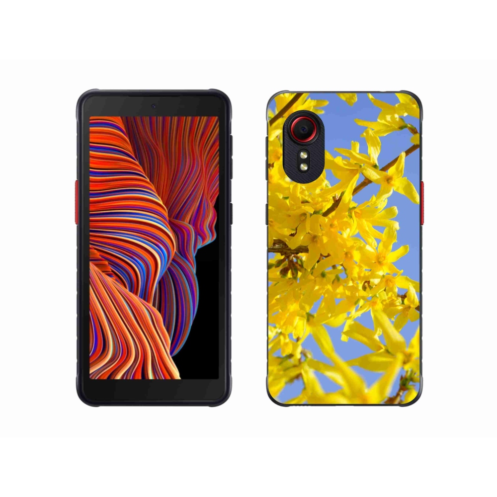 Gelový kryt mmCase na Samsung Galaxy Xcover 5 - žluté květy