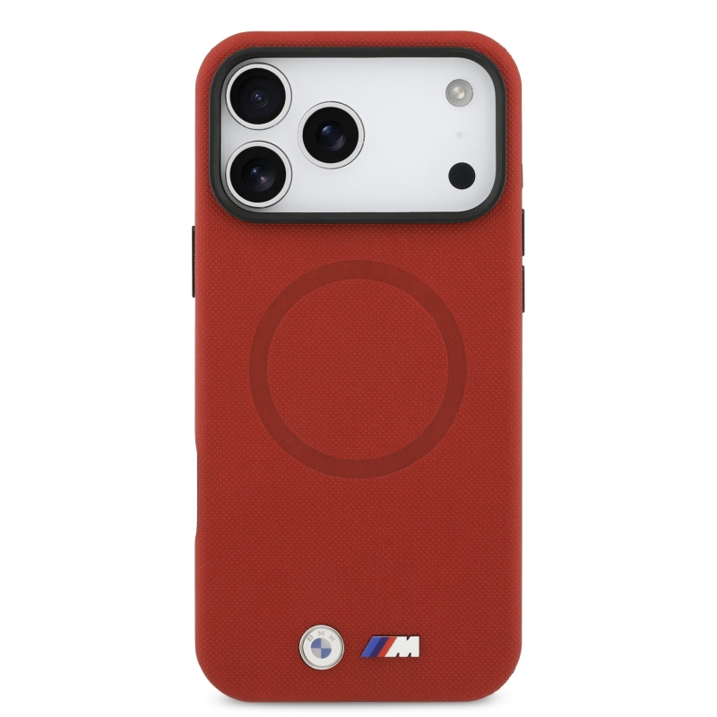 BMW M FW Metal Logo Zadní Kryt pro iPhone 17 Pro Max Red
