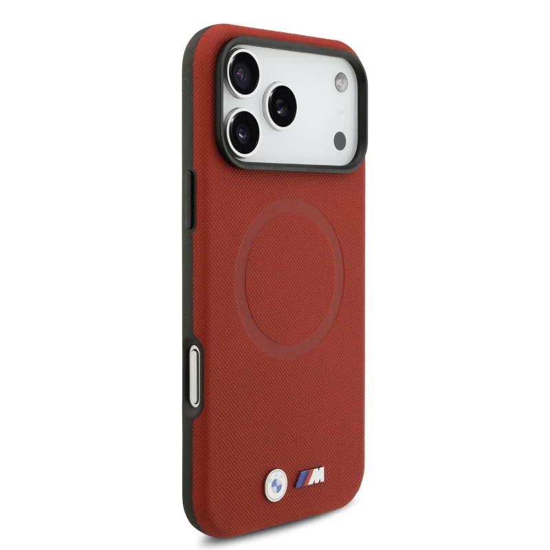 BMW M FW Metal Logo Zadní Kryt pro iPhone 17 Pro Max Red