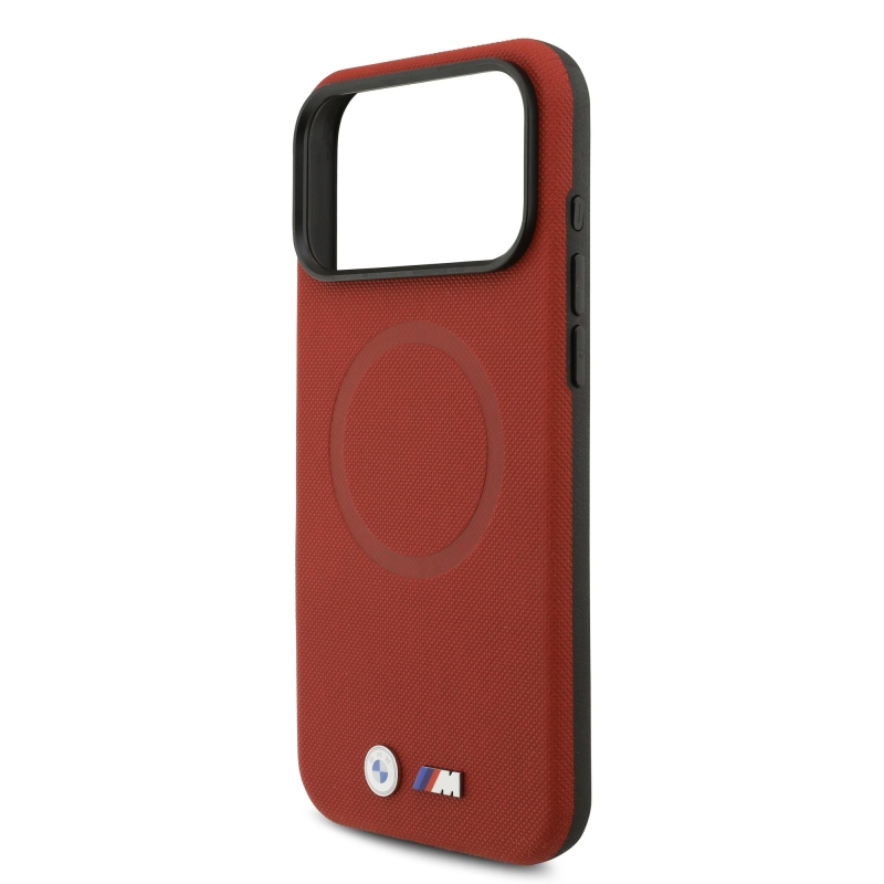 BMW M FW Metal Logo Zadní Kryt pro iPhone 17 Pro Max Red
