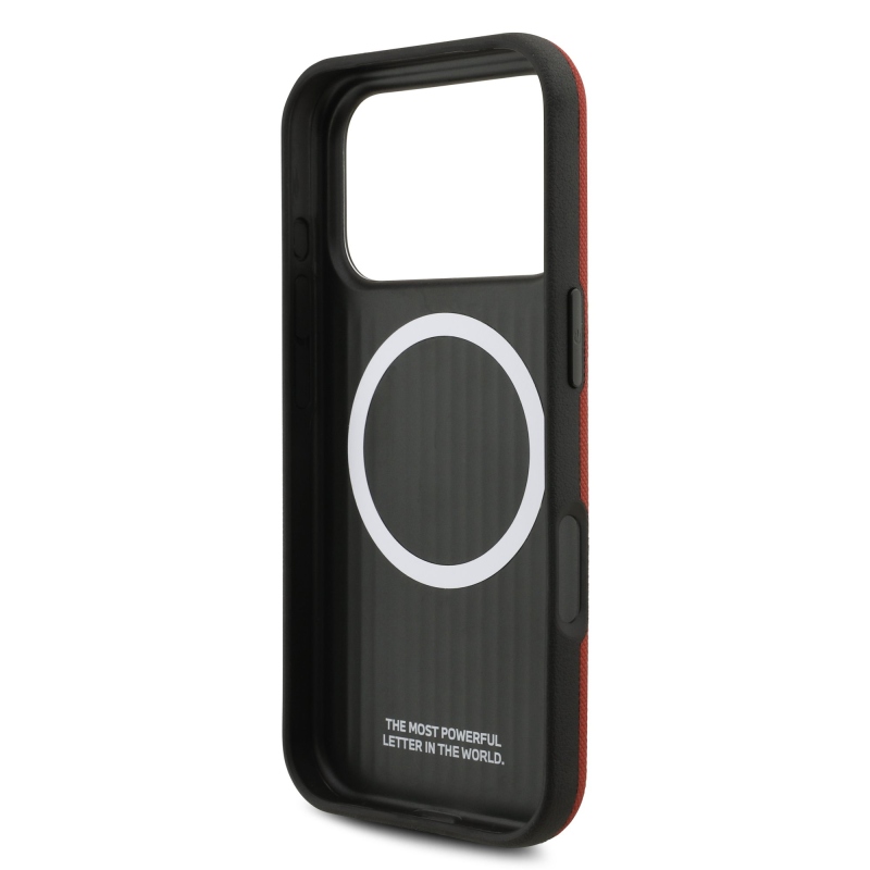 BMW M FW Metal Logo Zadní Kryt pro iPhone 17 Pro Red
