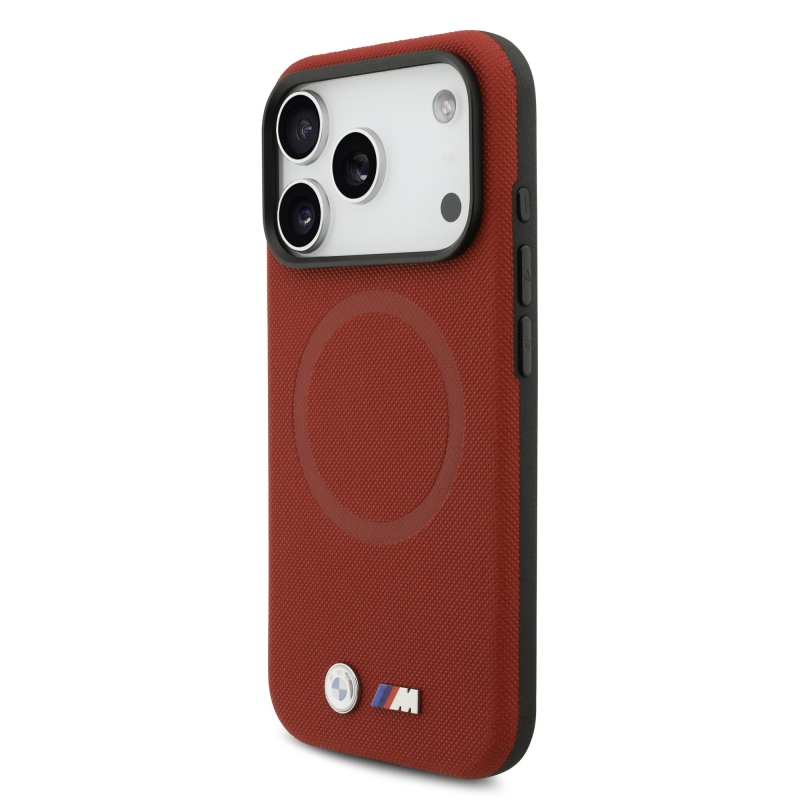 BMW M FW Metal Logo Zadní Kryt pro iPhone 17 Pro Red