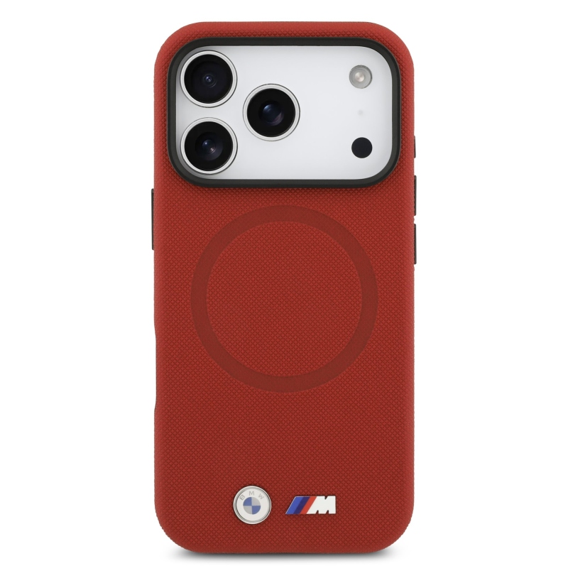 BMW M FW Metal Logo Zadní Kryt pro iPhone 17 Pro Red