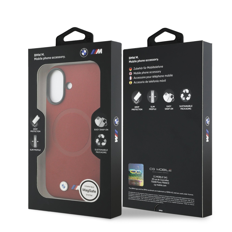 BMW M FW Metal Logo Zadní Kryt pro iPhone 17 Red