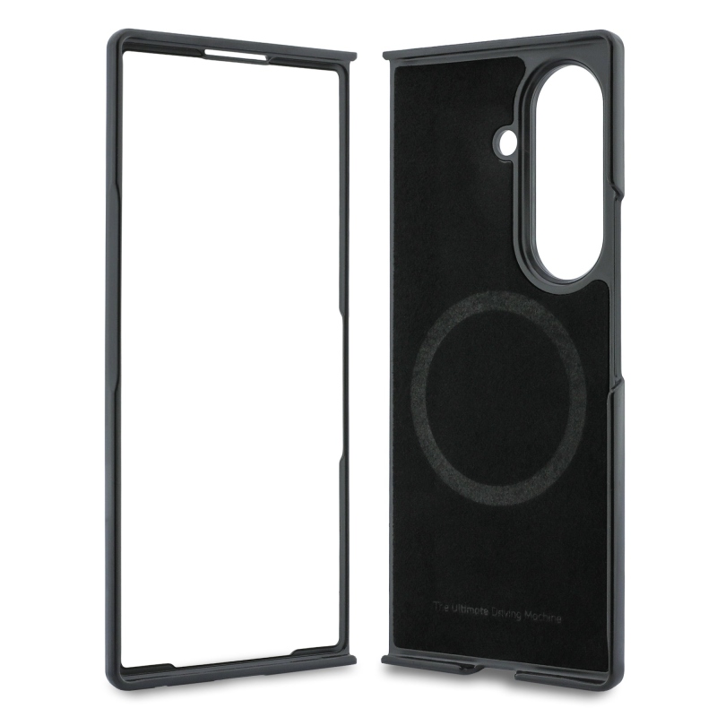 BMW M PU Perforated Tricolor Stripe Magnetic Zadní Kryt pro Samsung Galaxy Z Fold 8 Ultra Black