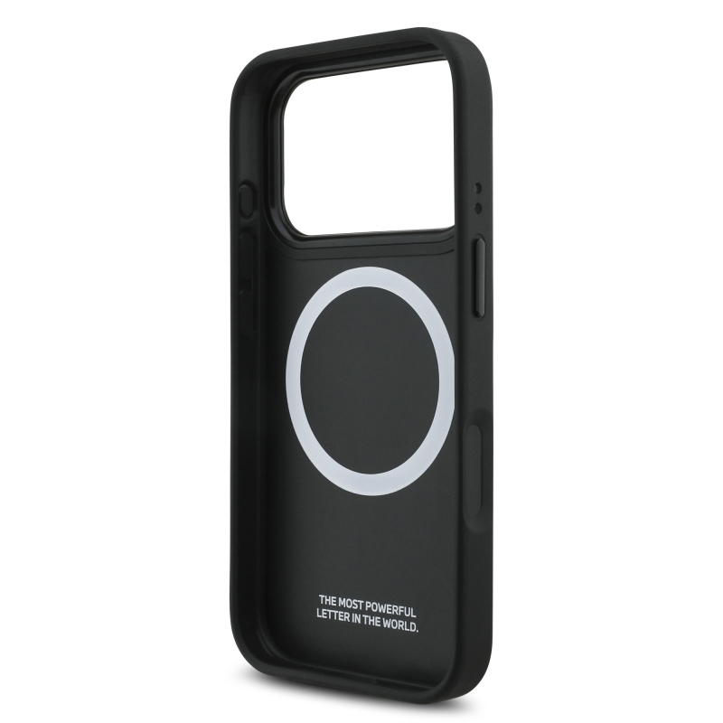 BMW M Tricolor Perforated Pattern MagSafe Kryt pro iPhone 17 Pro Black