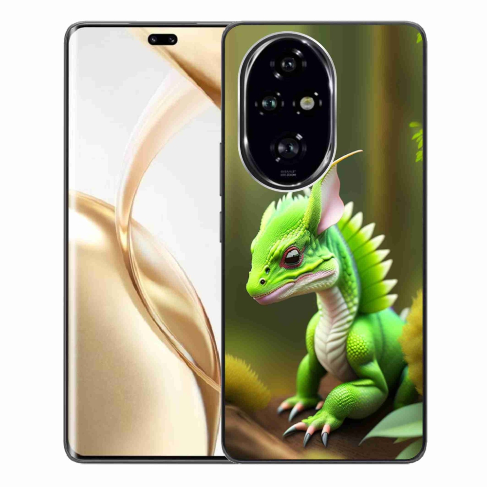 Gelový kryt mmCase na Honor 200 Pro 5G - zelený dráček