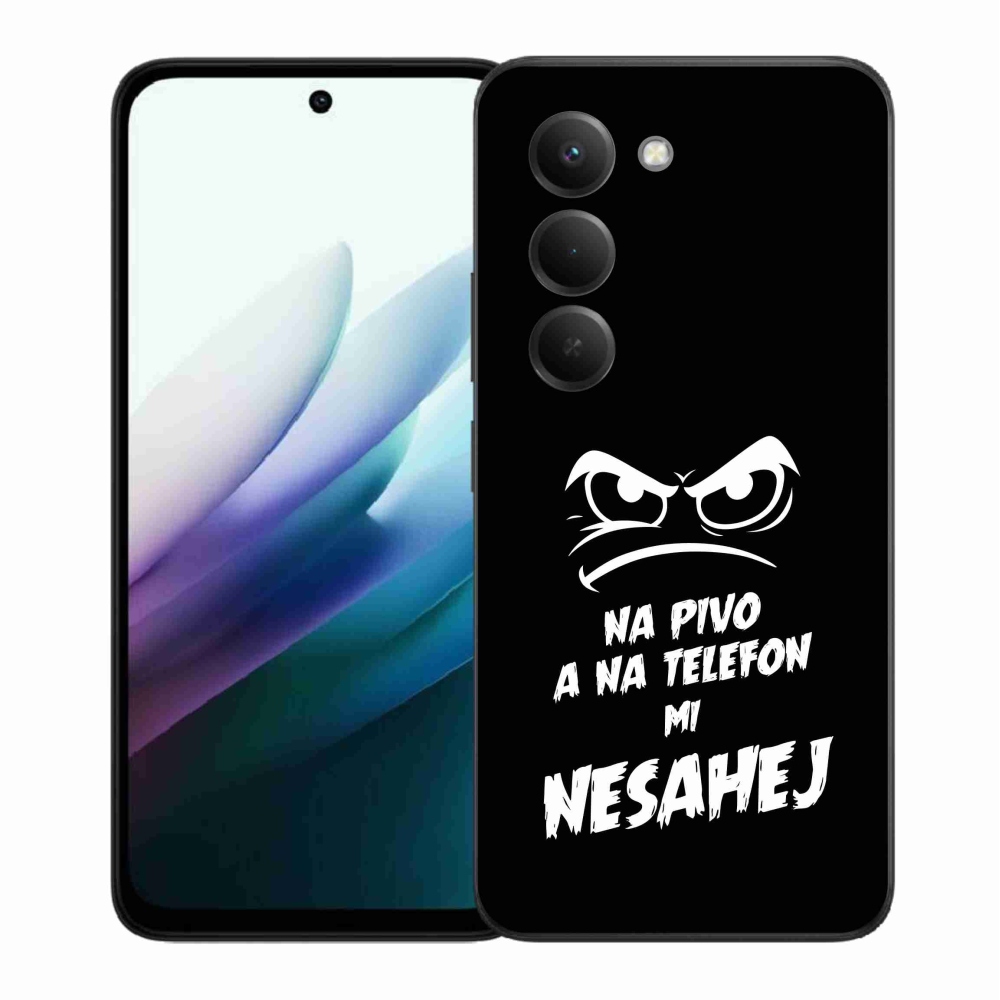 Gelový kryt mmCase na Xiaomi Redmi 15 4G/5G (171mm) - pivní motiv 2 černé pozadí