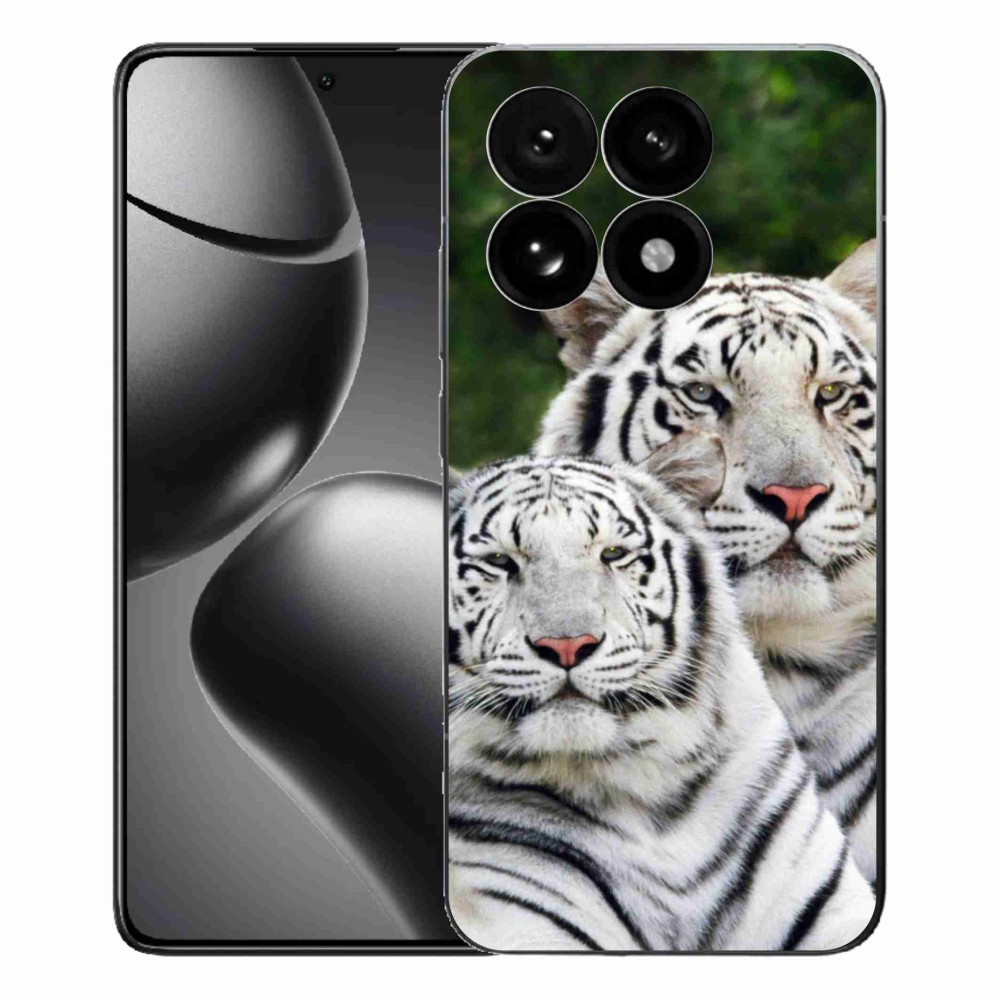 Gelový kryt mmCase na Xiaomi 15T - bílí tygři