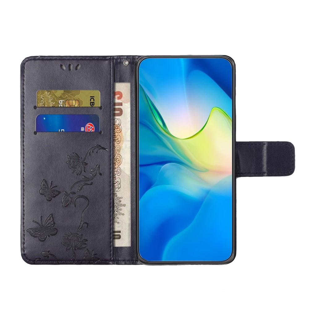 Flower knížkové pouzdro na Samsung Galaxy A35 5G - tmavěfialové