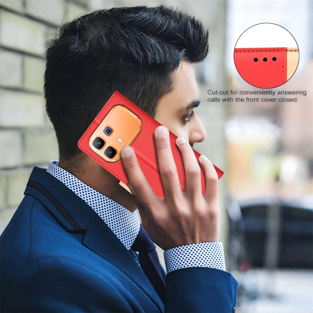 BNF DUO knížkové pouzdro na Infinix Note 60 5G/Note 60 Pro 5G - červené