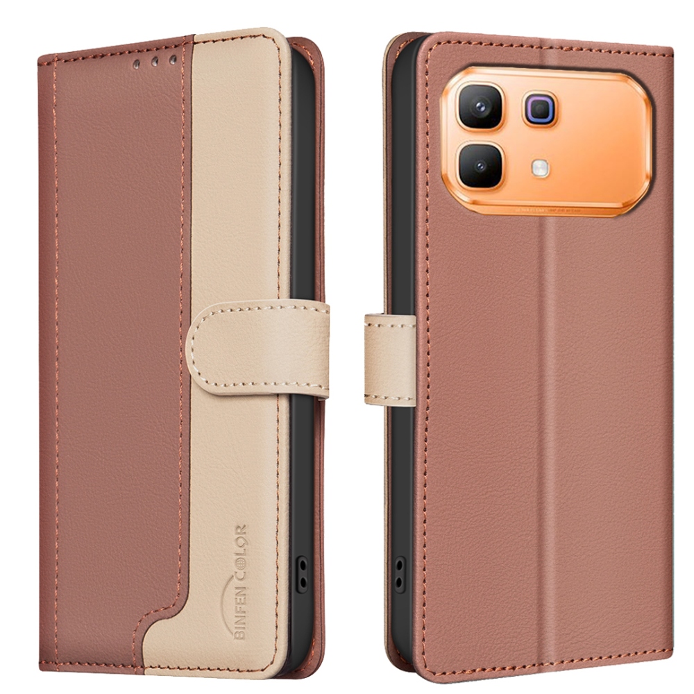 BNF DUO knížkové pouzdro na Infinix Note 60 5G/Note 60 Pro 5G - hnědé