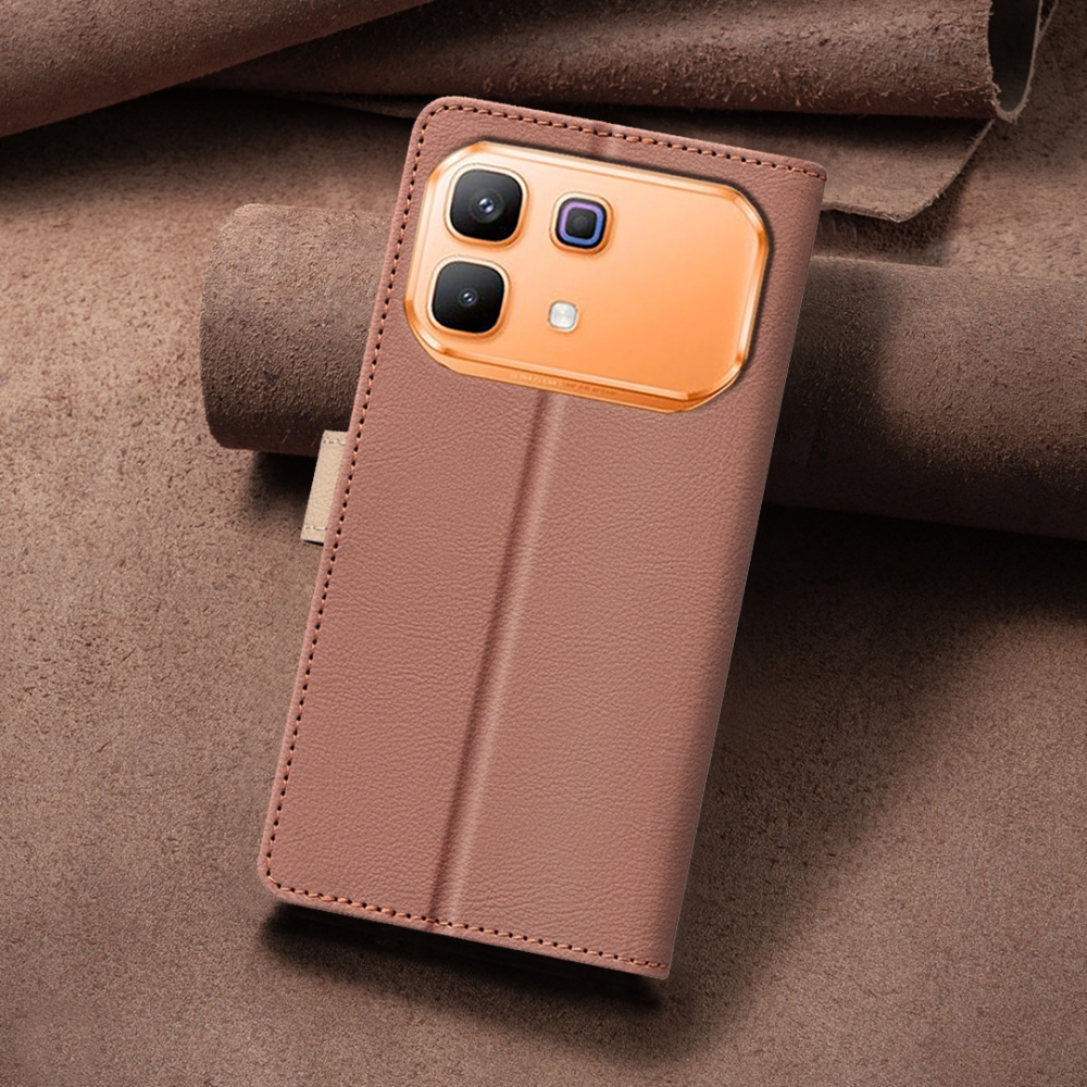 BNF DUO knížkové pouzdro na Infinix Note 60 5G/Note 60 Pro 5G - hnědé