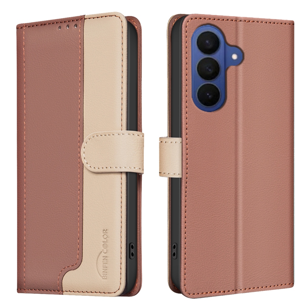 BNF DUO knížkové pouzdro na Samsung Galaxy S26 FE - hnědé