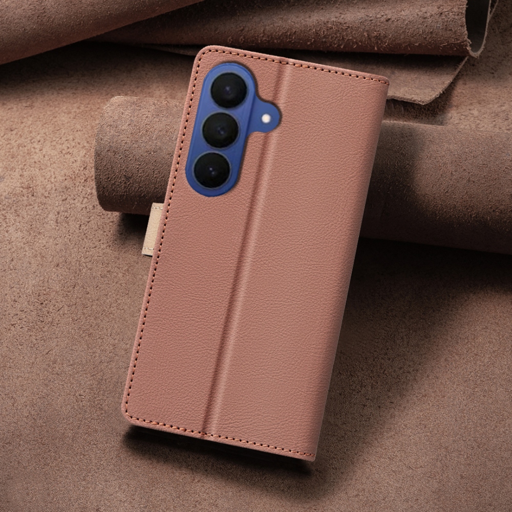 BNF DUO knížkové pouzdro na Samsung Galaxy S26 FE - hnědé