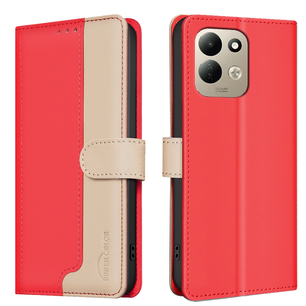 BNF DUO knížkové pouzdro na Xiaomi Redmi 17 4G/5G - červené