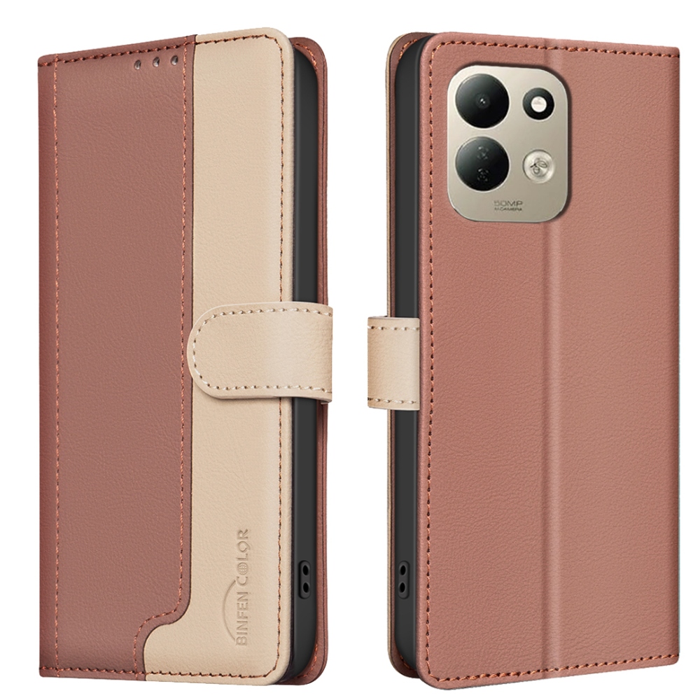 BNF DUO knížkové pouzdro na Xiaomi Redmi 17 4G/5G - hnědé