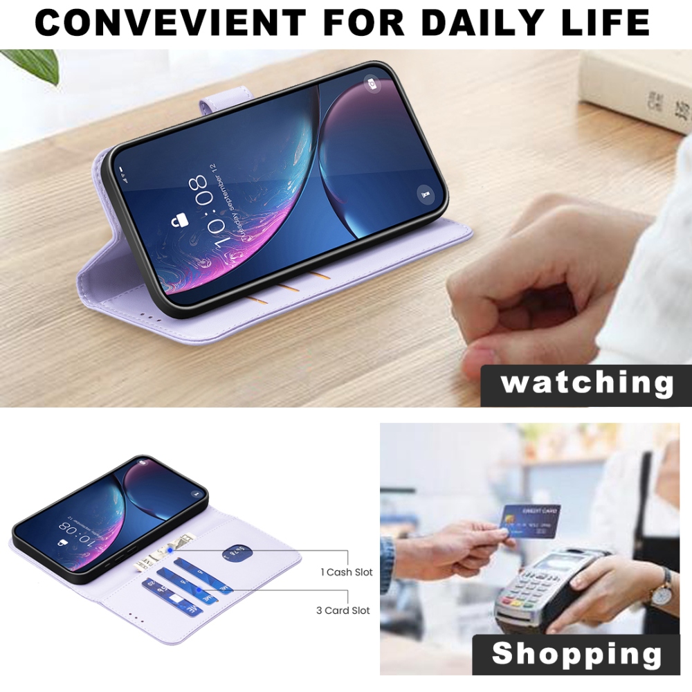 BNF knížkové pouzdro na Honor Magic 8 Lite 5G - fialové