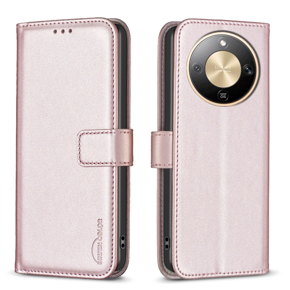 BNF knížkové pouzdro na Honor Magic 8 Lite 5G - růžovozlaté