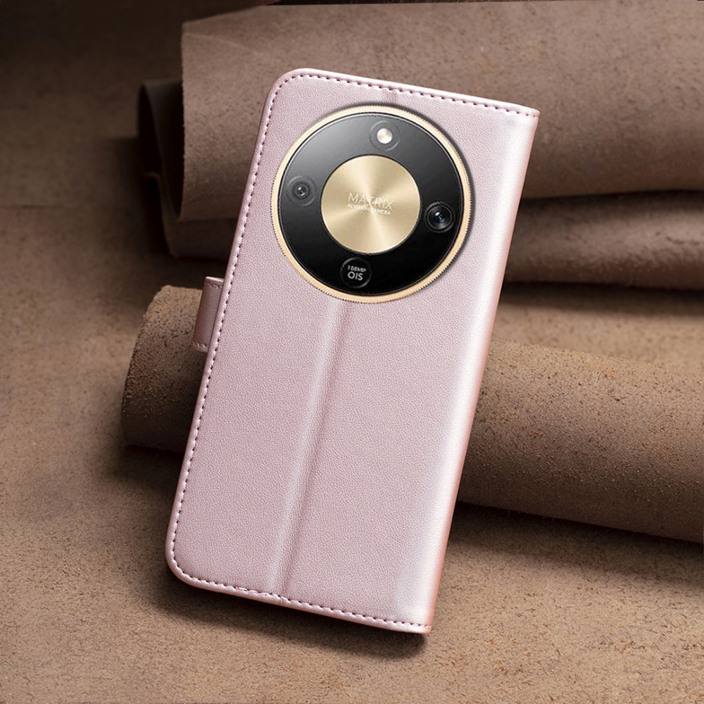 BNF knížkové pouzdro na Honor Magic 8 Lite 5G - růžovozlaté