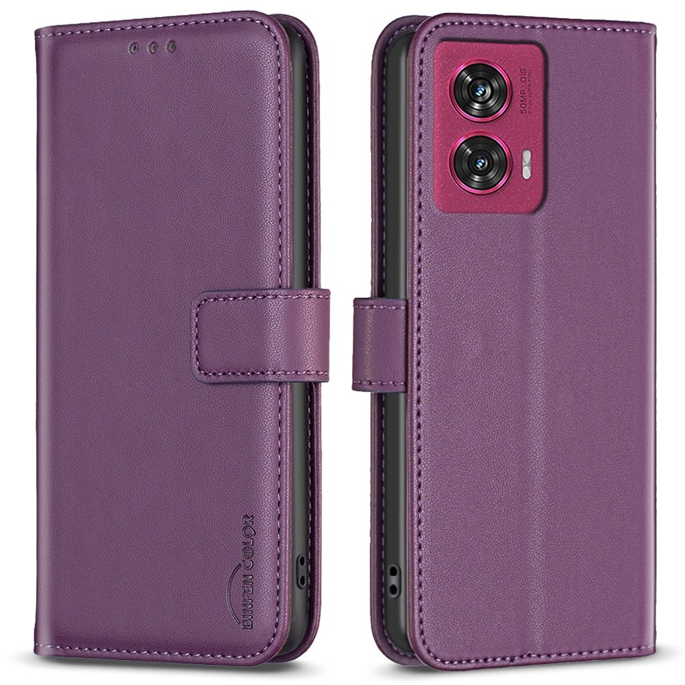 BNF knížkové pouzdro na Motorola Edge 50 Fusion 5G - tmavěfialové