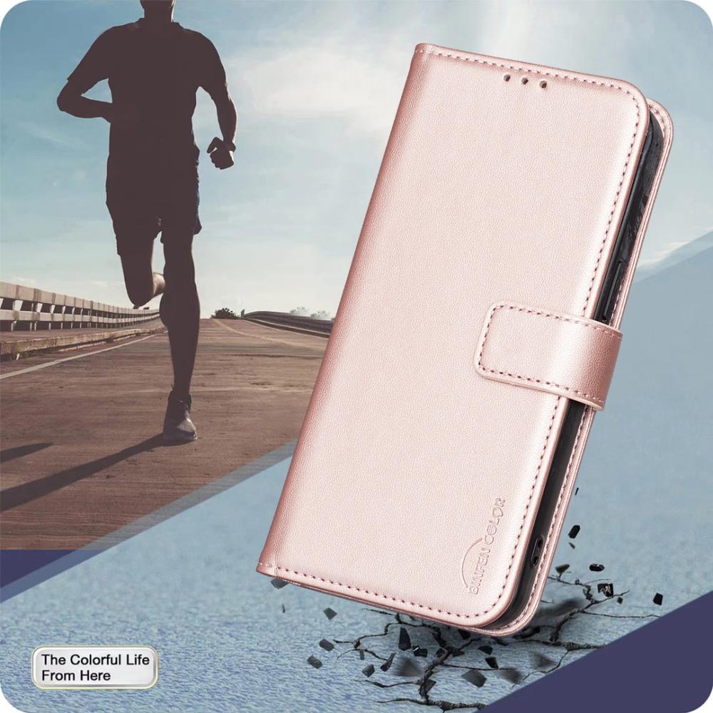 BNF knížkové pouzdro na Xiaomi Redmi 17 4G/5G - růžovozlaté