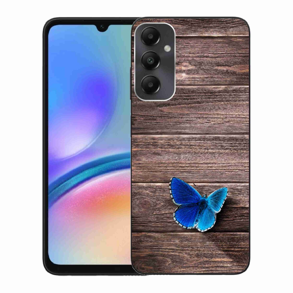 Gelový kryt mmCase na Samsung Galaxy A05s - modrý motýl 1