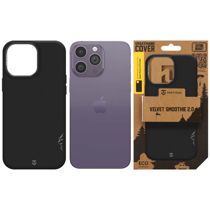 Tactical MagForce Velvet Smoothie 2.0 Kryt pro Apple iPhone 14 Pro Max Asphalt